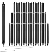 Pens Bulk - 50-Pack Black Ink Pens. 1.0mm Medium Tip Ballpoint Pens. Smooth writing, no skipping ...