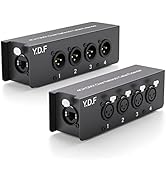 4 Channel 3-Pin XLR Male to Female Over Ethercon Cable Multi Extender for Stage Lighting and Reco...