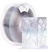 AMOLEN Translucent PLA Filament 1.75mm, Transparent 3D Printer Filament, Crystal PLA Haze Blue, N...