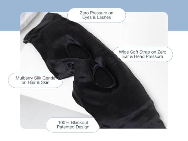 sleep mask for travel on-the-go with silk pouch mulberry silk mask sleeping
