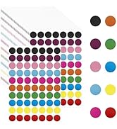 COSICS 2450 Pieces Storage Container Lables, 19mm Colorful Blank Stickers for Jars