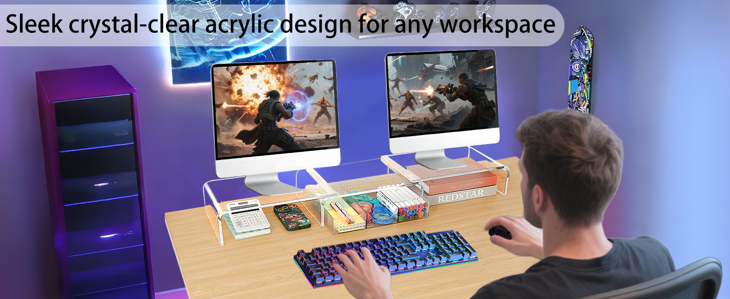 acrylic monitor stand