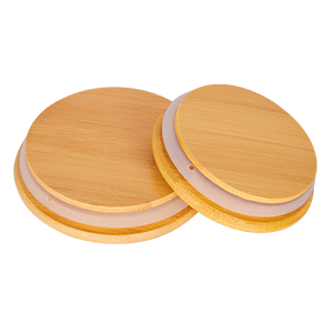 glass jars with bamboo lids