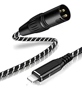NCGGY Lightn ing to XLR Male Output Audio Cable 6.6FT,i Phone to X LR Audio Stereo Cable,for Spea...