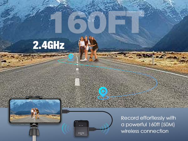 Wireless Lavalier Microphone for iPhone