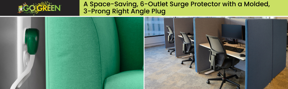 GoGreen Power GG-16103M-12 - 6 Outlet Surge Protector With 12ft Cord