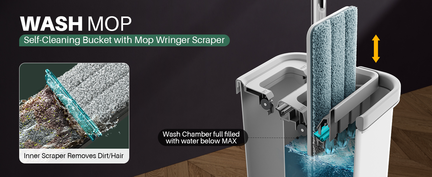 mop and bucket with wringer set for home