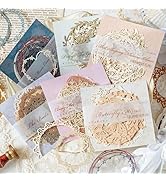 Maxleaf 60PCS Flower Cut Outs Border Card, Love Heart Butterfly Leaf Lace Star Hollow Out Frames ...
