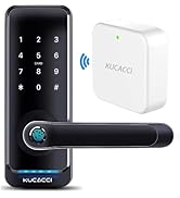 WiFi Smart Lock, KUCACCI Smart Door Lock with Keypad Included WiFi Gateway Remote Control Smart L...