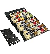 Expandable Spice Drawer Organizer,4 Tier Acrylic Drawer Seasoning Organizer,Expandable From 12" t...