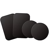 WixGear Mount Metal Plate with Adhesive for Magnetic Cradle-Less Mount - X4 Pack 2 Rectangle and ...