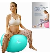 ProBody Pilates Birthing Ball - Pregnancy Ball Exercise for Labor with Book, Yoga Ball for Pregna...