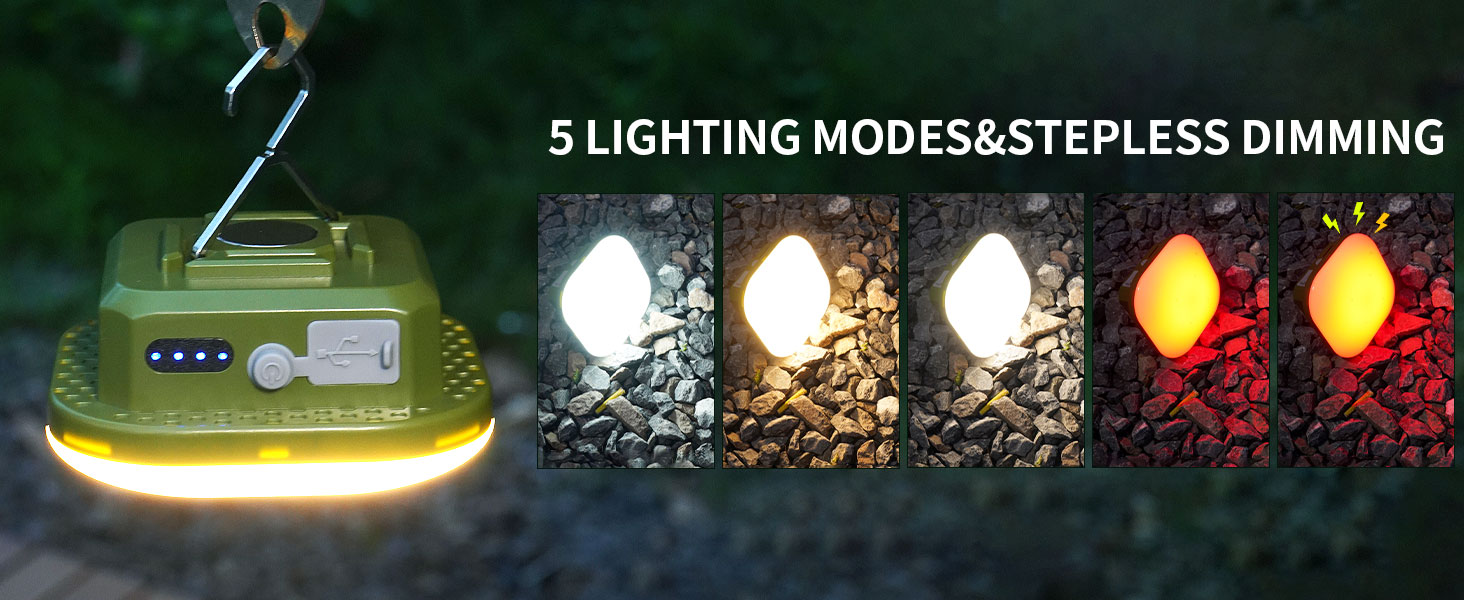 5 lighting mode camping light