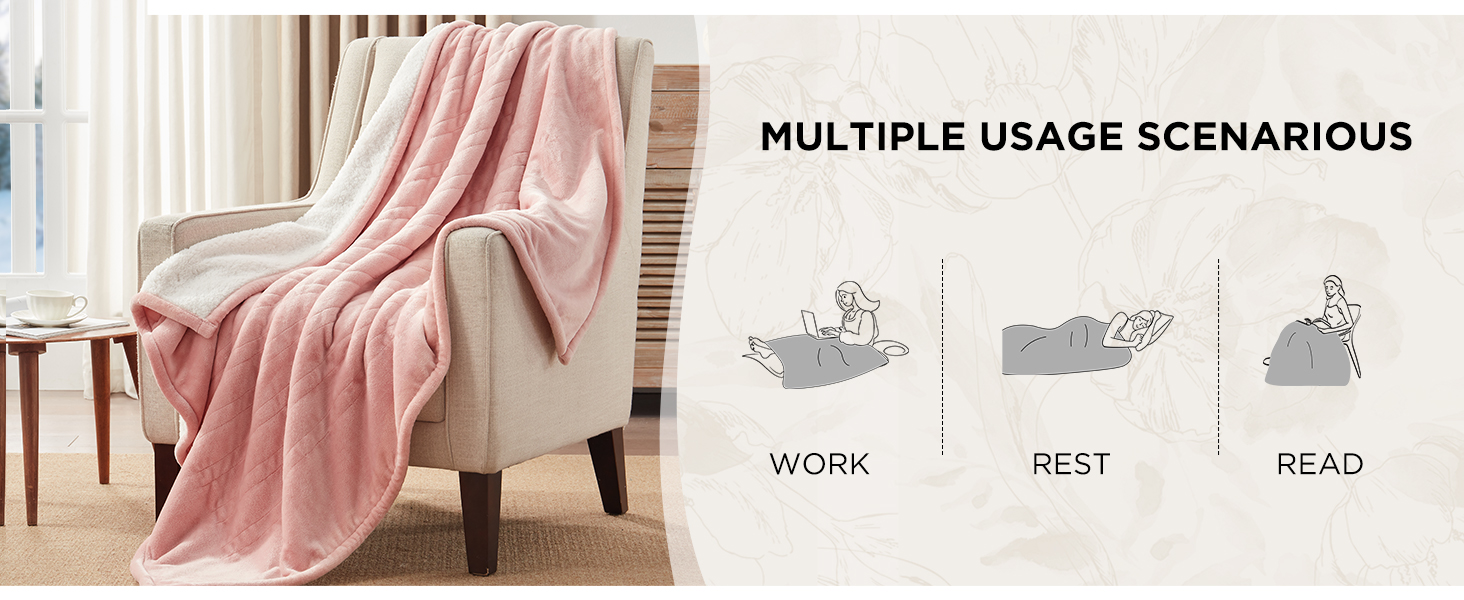 heating blanket throw