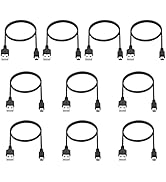 Smays Mini USB Cable 3ft 10-Pack Bulk, Mini-B Charger Cord Black