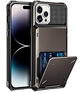 ELOVEN for iPhone 14 Pro Max Case with Card Holder Card Slot Hidden Credit Card ID Protective Cas...
