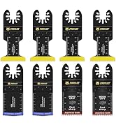 8PCS Titanium Oscillating Tool Blades, Multi-Tool Universal Titanium Oscillating Saw Blades Multi...