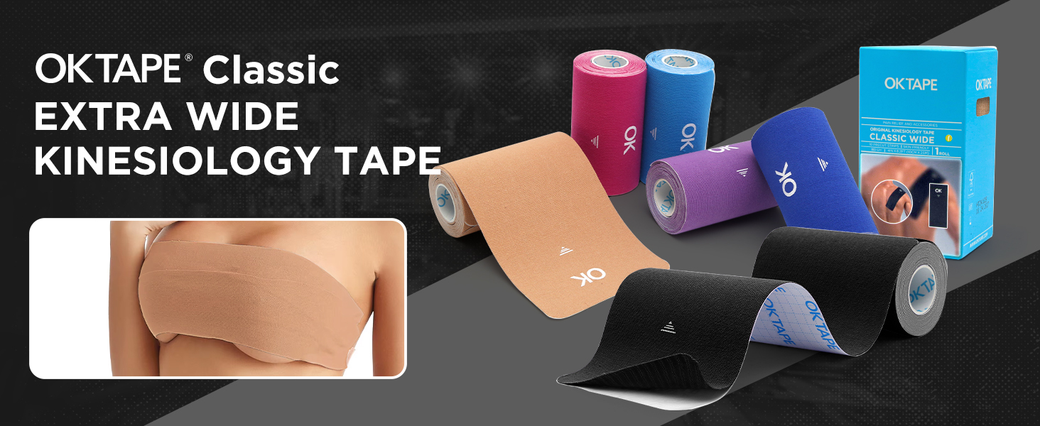 OK TAPE extra wide kinesiology tape