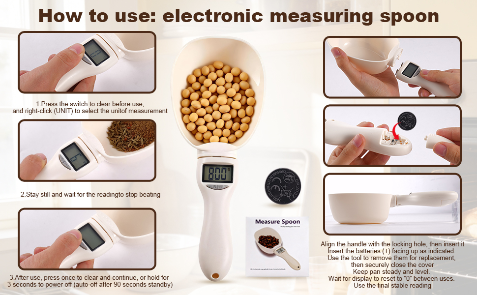 How to use: electronic measuring spoon
