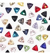 Triangle Crystal Rhinestones 10MM Point Back Glass Gems Faceted Rhinestones Jewels Embelishments ...