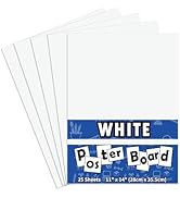 pmybupo 25 Packs Poster Boards11x14“White Poster Paper,Poster Board Bulk,Posteboard,School Supplies