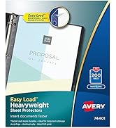 Avery Clear Heavyweight Sheet Protectors, Non-Glare, Easy Load, 200 Document Protectors (74401)