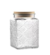ANSQU 25.3 FL OZ Square Glass Jar, Glass Storage Jar with Airtight Lid, Glass Food Storage Contai...
