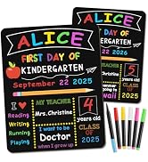 First &amp; Last Day of School Board, 10.3 x 13 Inch Double Sided Back to School Sign for Kids/Girls/...