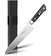 Sumteene Japanese Chef Knife 9.5 inches, Professional Sushi Knife with Pakkawood Ergonomic Handle...