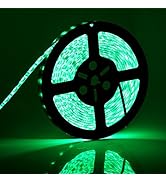 SUPERNIGHT 16.4FT LED Strip Light, Waterproof 12V 60W Green Rope Lights, 300 LEDs 5050 Tape Light...