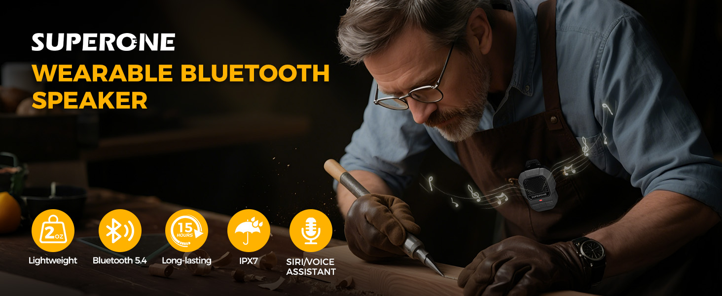 wearable bluetooth speaker clip on