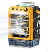 Rozlchar Portable Cooling Fan Compatible for Dewalt 20V 60V Battery(No Battery) w/USB Input Power...