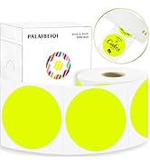 PALAIBEIQI 3X3Inch Round Thermal Labels Circle Color Coding Labels Printable Waterproof 500PCS Ro...