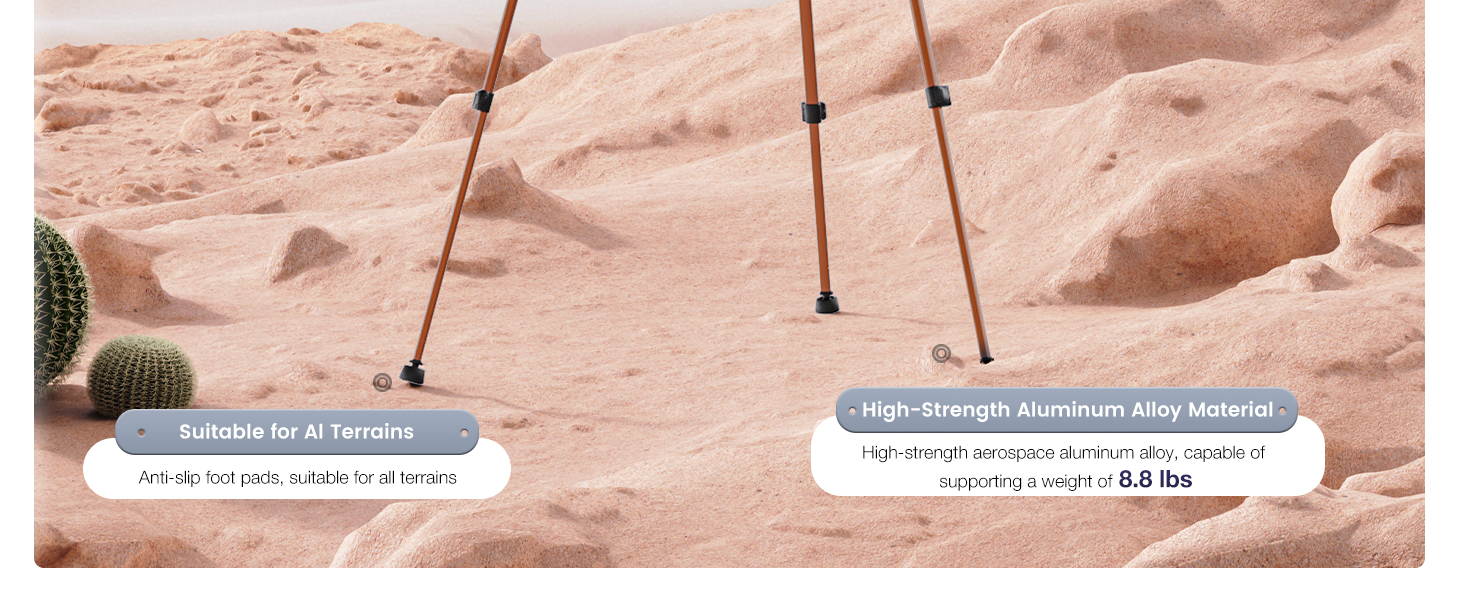 tripod character, 74 inch, aluminium alloy