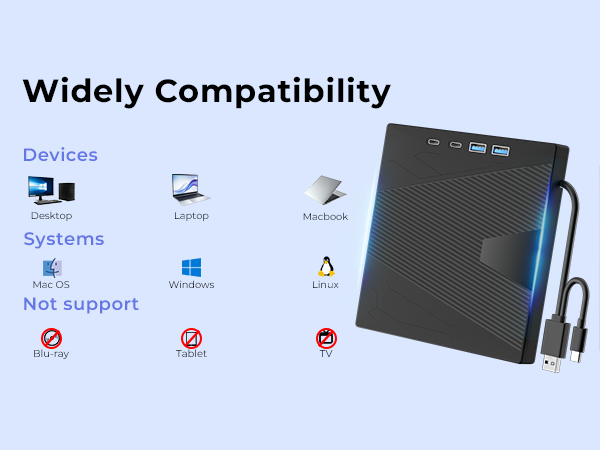 7-in-1 External CD/DVD Drive