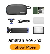 amaran Ace 25x Light Kit Bi-Color Pocket LED Light,Boost Mode to 32W Mini On Camera Video Light,2...
