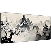PLSOZRYL Gaming Mouse Pad 35.4 x 15.7 Inch Desk Pad Stitched Non-Slip Rubber Office Computer Mous...