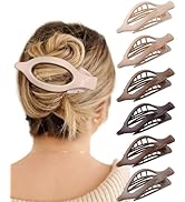 French Flat Hair Clips for Women - 6Pcs Flat Hair Claws for Thin Thick Hair Strong Hold No Slip G...