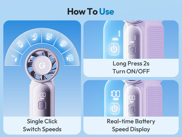 Gaiatop Portable Handheld Mini Fan