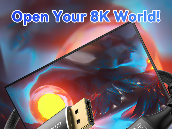 displayport display port cable 1.4 15ft 3ft 5ft 6ft 8ft 10ft 20ft 25ft 30ft ft long dp cables 144hz