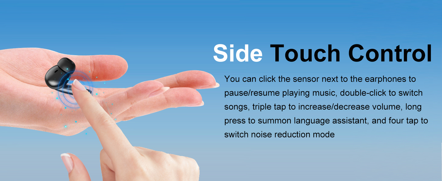 powerful touch screen bluetooth open earbuds