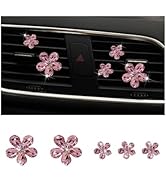 Zpana Bling Daisy Flower Car Air Vent Clips, 5PCS Sparkling Crystal Rhinestone Cute Vehicle Air C...