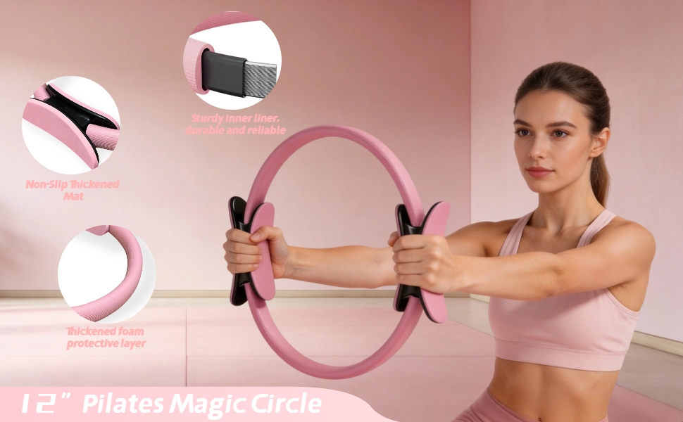 Pilates fitness ring 12 Inch pilates ring for home yoga workout women men yoga starter
