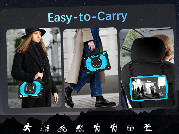 iPad Cases 10th Generation with built-in screen protector,magic folding handle &amp;amp; pencil holder