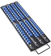 HORUSDY 80-Piece Heavy Duty Socket Organizer, 1/4-Inch, 3/8-Inch, 1/2-Inch, Premium Quality Socke...