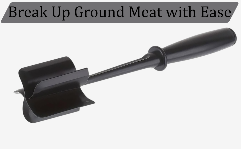 manual meat chopper tool used to break up ground beef while cooking