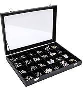 COSICS Jewelry Organizer Stackable Earring Organizer Tray with Lid Jewelry Storage Tray, 24 Grids