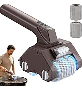 LyriFine Electric Grill Brush for Outdoor, Dual Roller BBQ Grill Cleaner with 2-Speed, Bristle Fr...