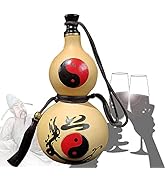 ZRHXG Pure Natural Wine Gourd Hip Flask, Sake Gourd, Beeswax Anti-Seepage, Easy to Clean, Home De...