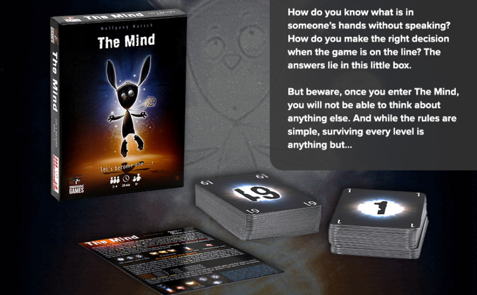The Mind card game for kids and adults mind reading cooperative strategy game for family game night